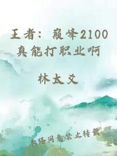 王者：巅峰2100真能打职业啊