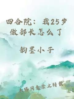 四合院：我25岁做部长怎么了